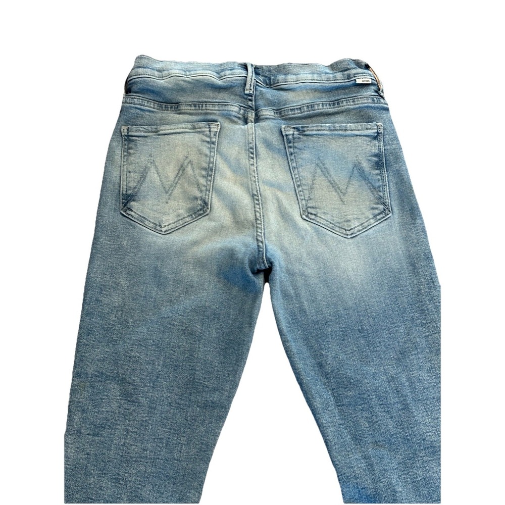 MOTHER Insider Crop Step Fray Jeans Love In A Boat Wash Women's 31 Raw‎ Hem - Picture 5 of 12